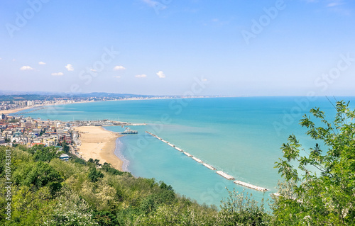 A view of Rimini from Gabicce Monte in Italy