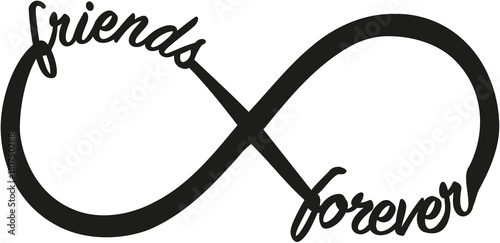 Infinity sign with friends forever