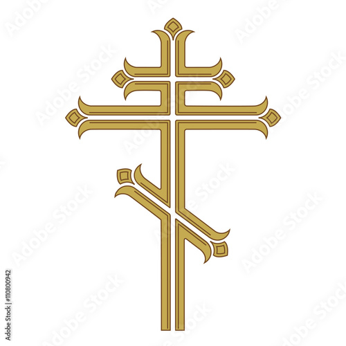 Ornamental orthodox cross. 