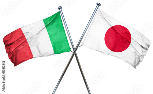 Italy flag combined with japan flag