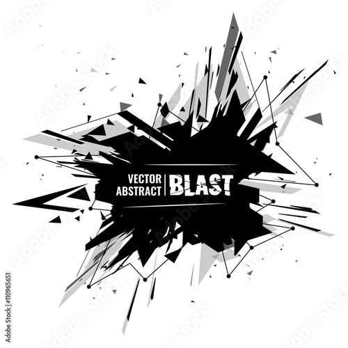 abstract image of explosion, illustration background, dark matter, the explosion effect.
