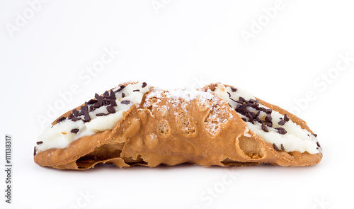 Sicilian cannoli with chocolate