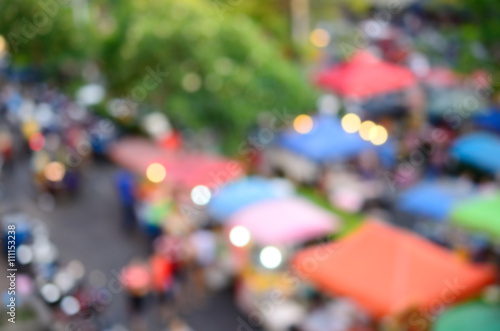 Blur people walking in market abstract background.