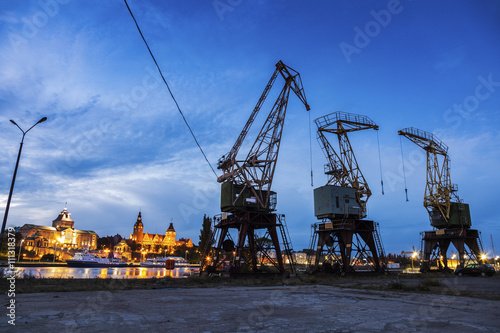 Old cranes in Szczecin