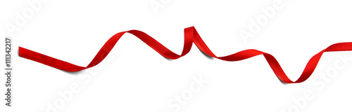 Red ribbon isolated on white