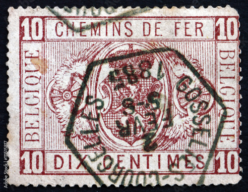 Postage stamp Belgium 1879 Coat of Arms