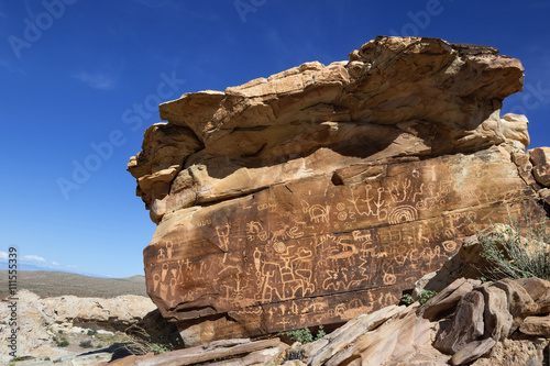 Newspaper Rock Petroglyph in Gold Butte Area, Nevada