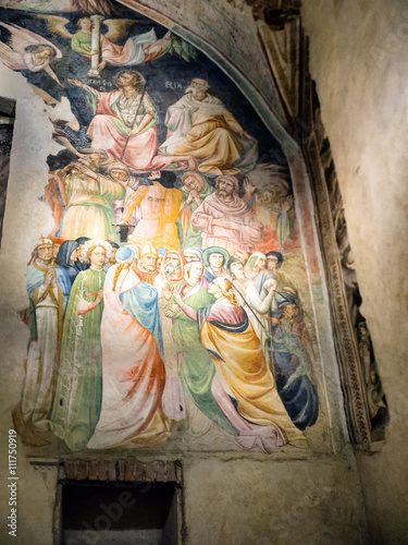 Fresco in the duomo in Pistoia, Tuscany