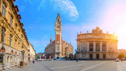 Opera house and chamber of commerce in Lille France