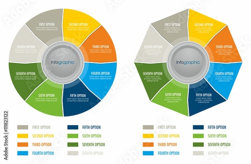 Kolorowe infografiki dla biznesu