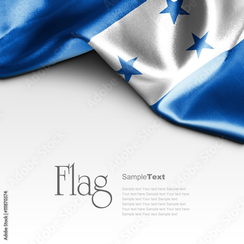 Flag of Honduras on white background. Sample text.