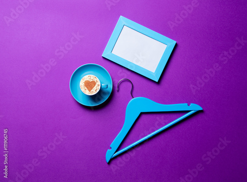 cup, hanger and photo frame