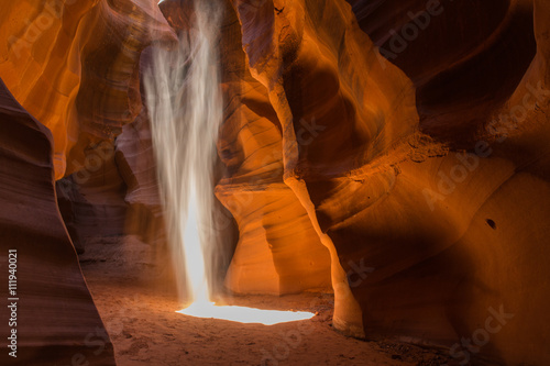 A light beam through the rocks