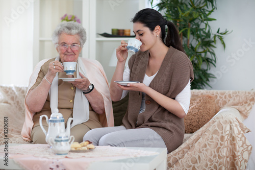 Cookies and tea with grandma