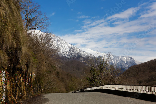 Mountain road in Abkhazia. 