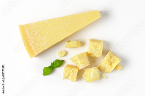 pieces of parmesan cheese
