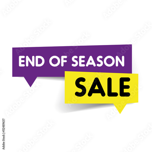 End of season sale vector label