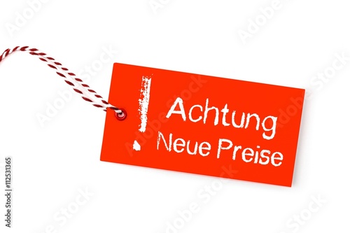 Achtung Neue Preise - Label