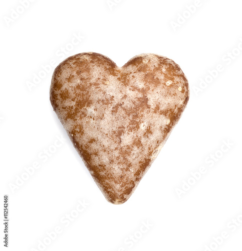 polish traditional gingerbread biscuit isolated on white