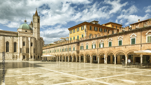 Piazza del Popolo in Ascoli Piceno Italy