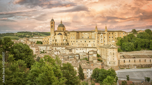 Urbino Marche Italy at evening time