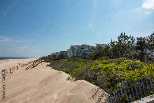 Private Beach with Blue Sky