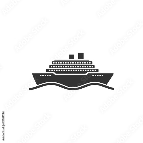 Icono de crucero sobre fondo blanco