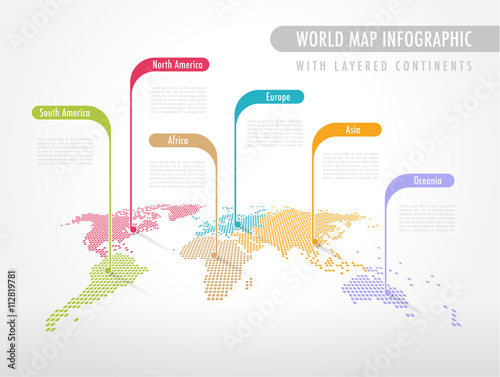 Colorful Infographic World Map