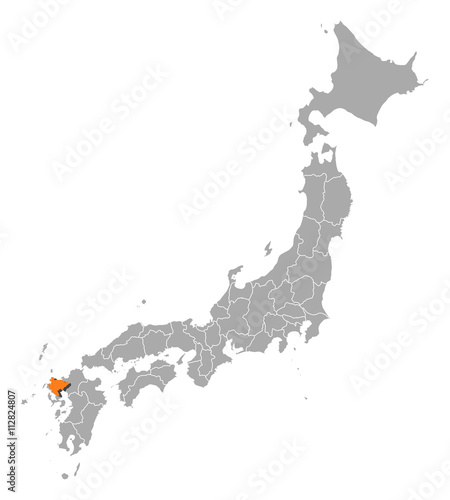 Map - Japan, Saga
