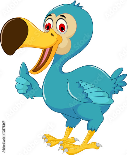 cute dodo bird thumb up