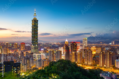 City of Taipei at night, Taiwan