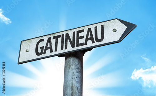 Gatineau direction sign in a concept image