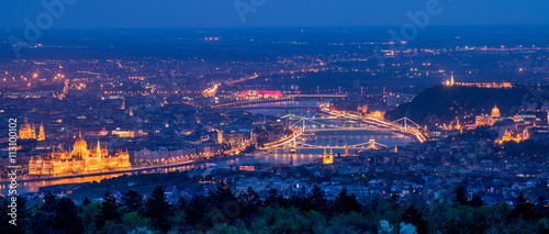 Panoramic view over the city of Budapest, Hungary