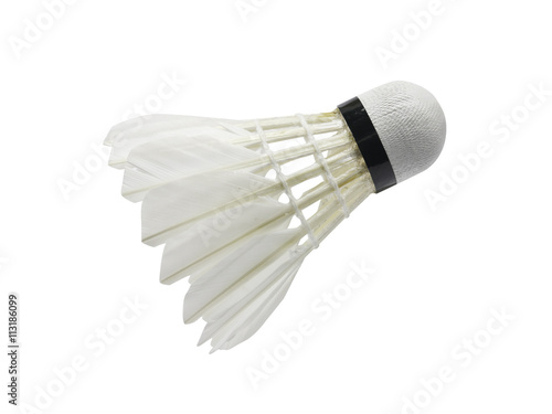 shuttlecock badminton in white background isolate with clipping path