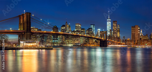 New York - Panoramic view of Manhattan Skyline with skyscrapers