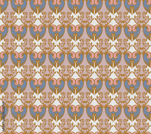 Seamless floral pattern in vintage style.