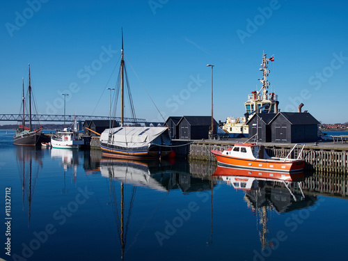 Marina old port in Middelfary Funen Denmark