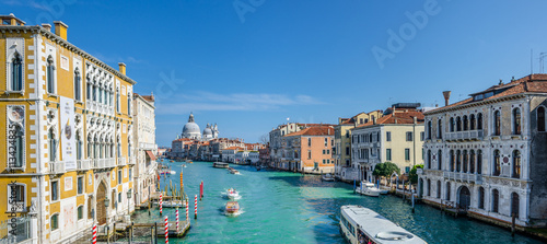 Panoramic view on the Grand channel in Venice, Italy