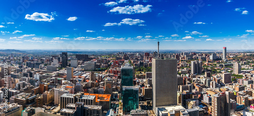 Johannesburg city and the northern suburbs in the far distance.