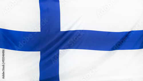 Finland Flag real fabric seamless close up