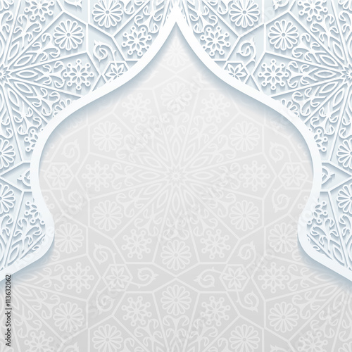 Abstract background with traditional ornament. Vector illustration..