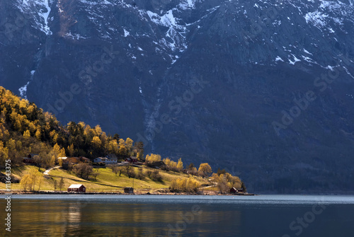 The Simadalsfjorden near Eidfjord is the most inland sidearm of the Hardangerfjord