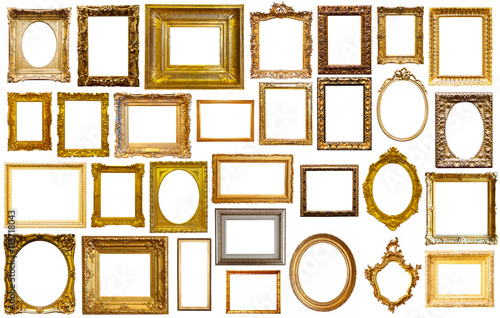 assortment of art frames