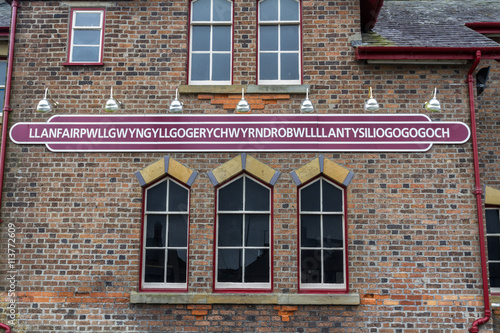 Llanfairpwllgwyngyll railway station sign.