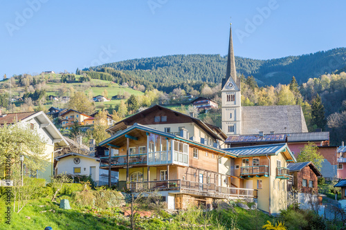 Mountain village in the alps, Taxenbach, Austria