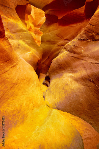 sand and sandstone in lower antelope canyon