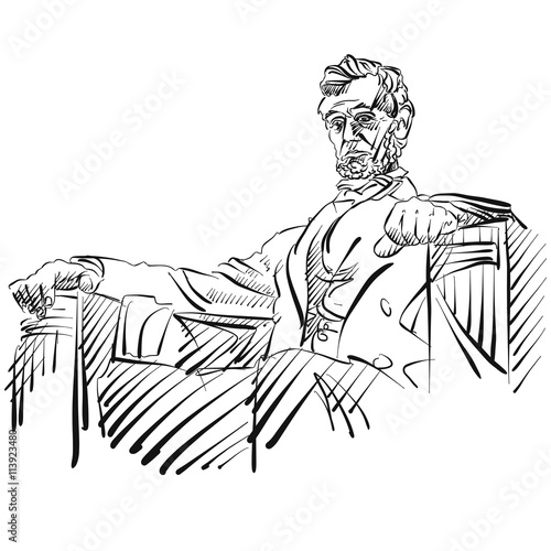 Abraham Lincoln Seienansicht Portrait