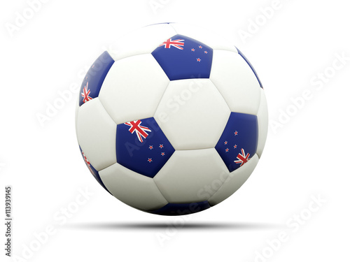 Flag of new zealand on football