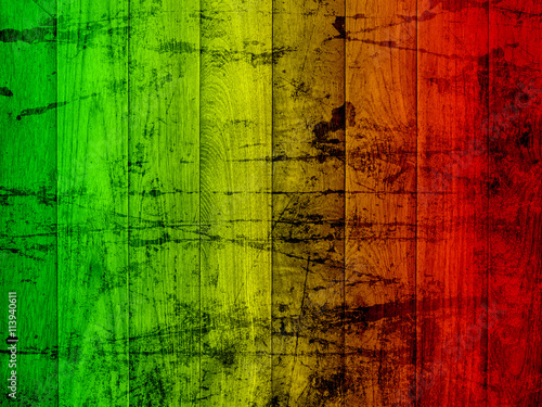 grunge background reggae colors green, yellow, red