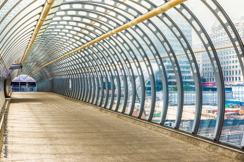 Poplar pedestrian tunnel footbridge in London